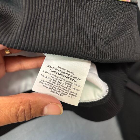 Nike Damask Cropped Sweatshirt Crewneck Floral Hawaiian Skater Athletic Large - Picture 7 of 10